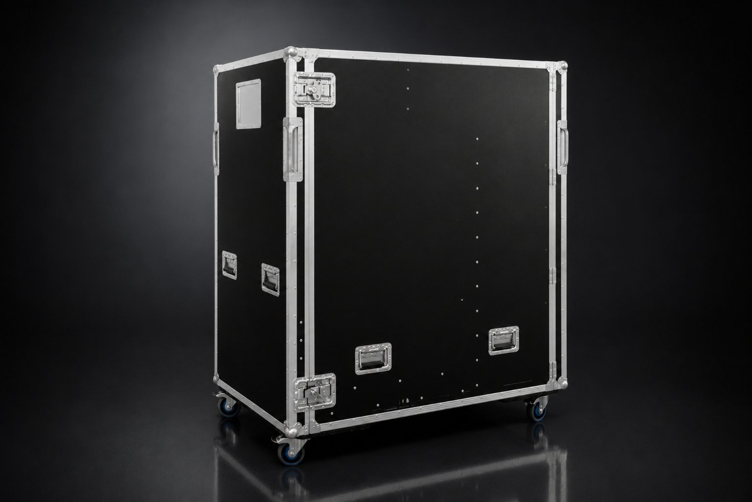 Flight case per materiale AV e schermi — dettaglio
